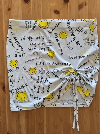 Desigual Minirock Damen mit Original Smiley Print Grösse L
