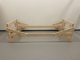 Lit simple en bois neuf (sans lattes) - Enzo Mari / MBAL
