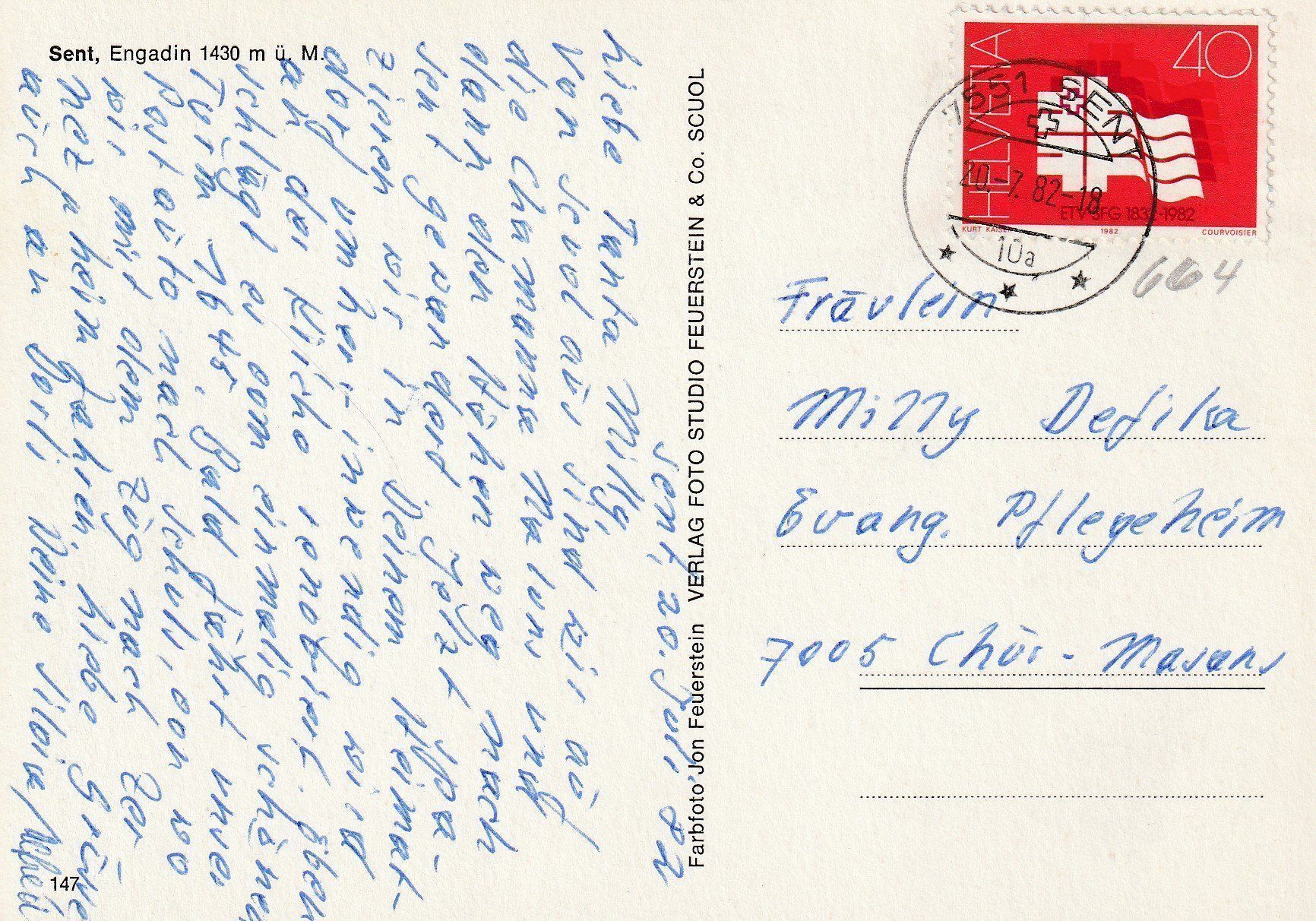 Cartoline postali: AK Sent gel. 20.7.1982 – Usato da Fribourg venduto da schnalla92 1