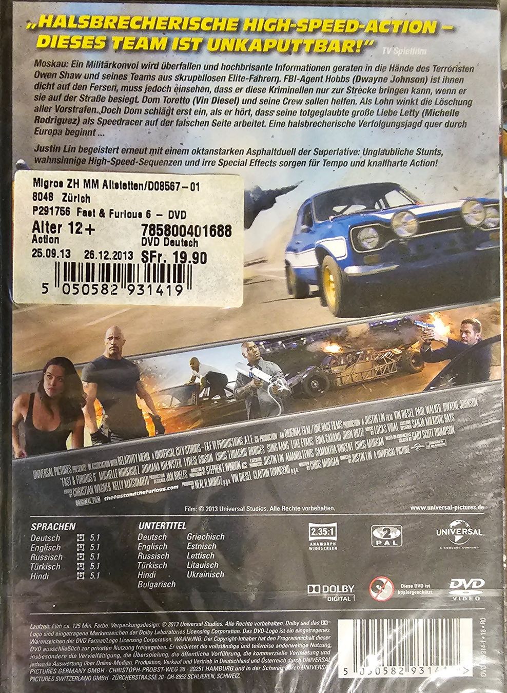 Tutti i DVDs: Fast & Furious 6 – Nuovo e nell'imballaggio originale da Wahlen b. Laufen venduto da Cg10 1
