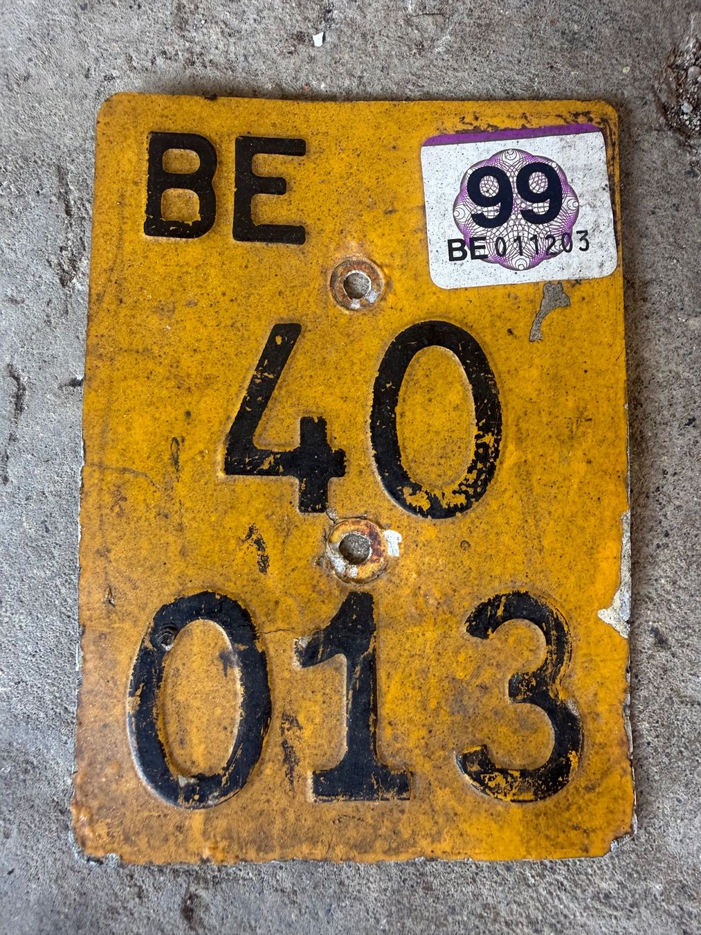 Puch Schilder: BE Mofa Nummernschild 40 013 – Gebraucht aus Fahrni b. Thun von berger_tuning34