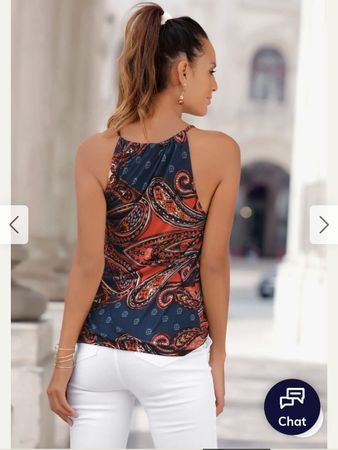 Damen Top  Marineblau Orange Lascana Grösse 36 / 38
