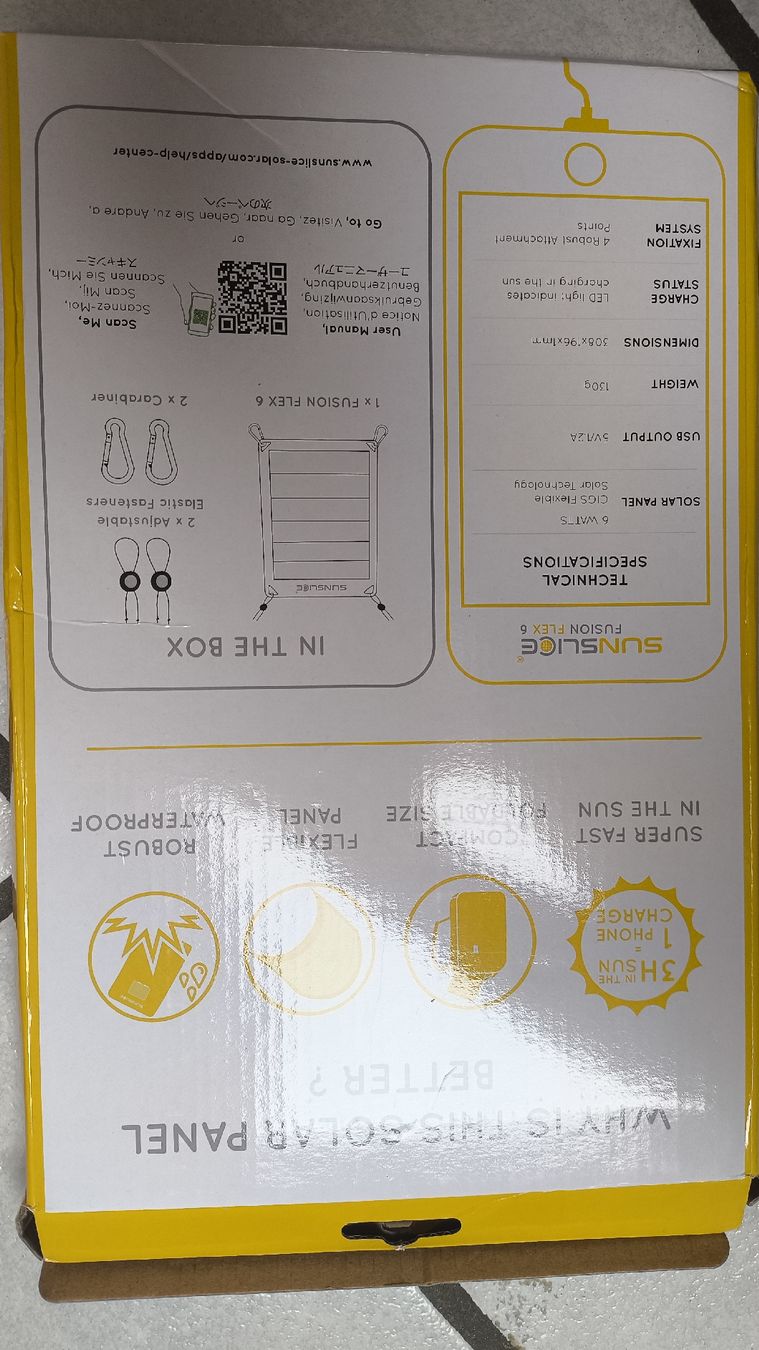 Caricabatterie: Sunslice Fusion Flex 6 Watt Solar Ladegerät  – Nuovo (secondo la descrizione) da Boniswil venduto da puncakjaya 1