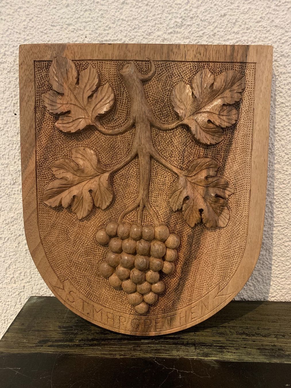 Articoli in legno: Holzwappen St. Margrethen, geschnitzt – Usato da Montlingen venduto da timolino12