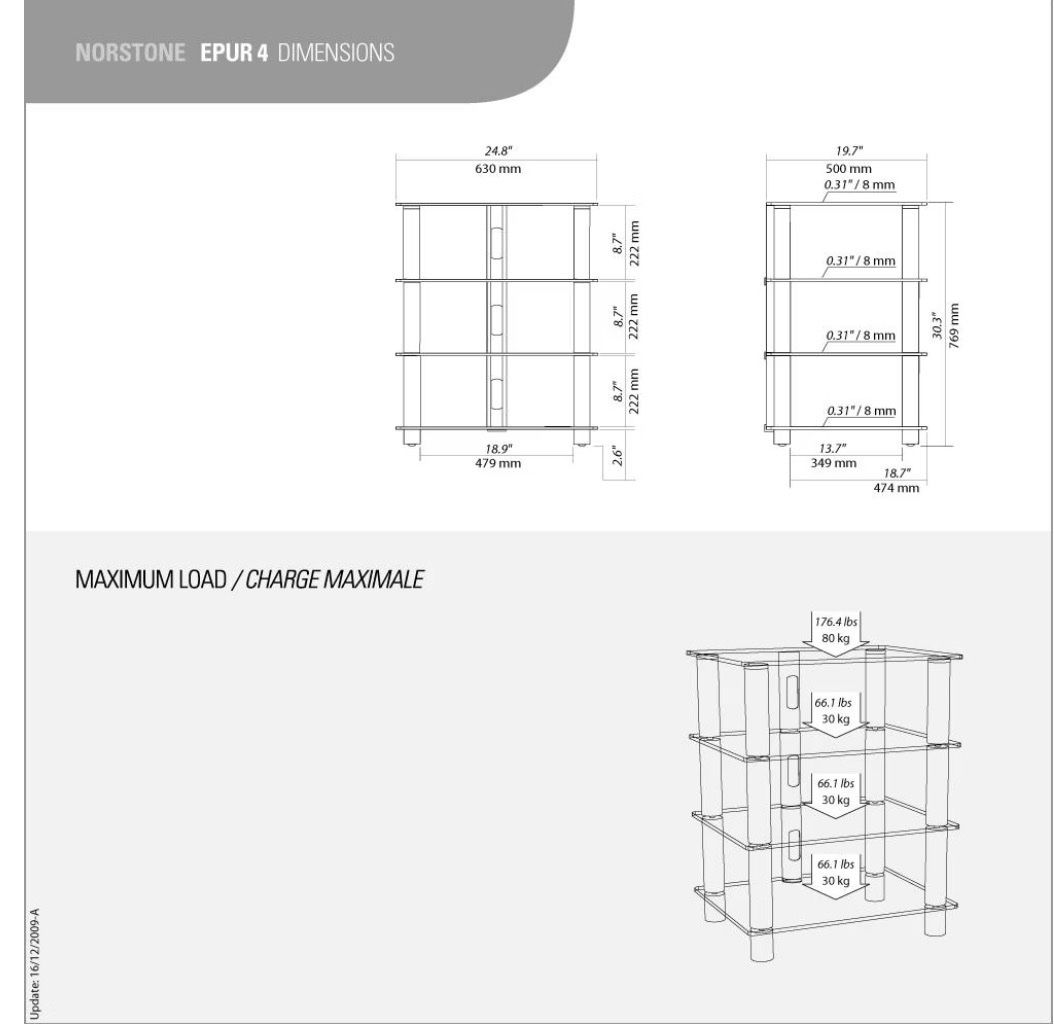 NorStone Wandhalterungen: Hi-Fi Rack NorStone Epur 4 – Gebraucht aus Zürich von cor_zx2g 1