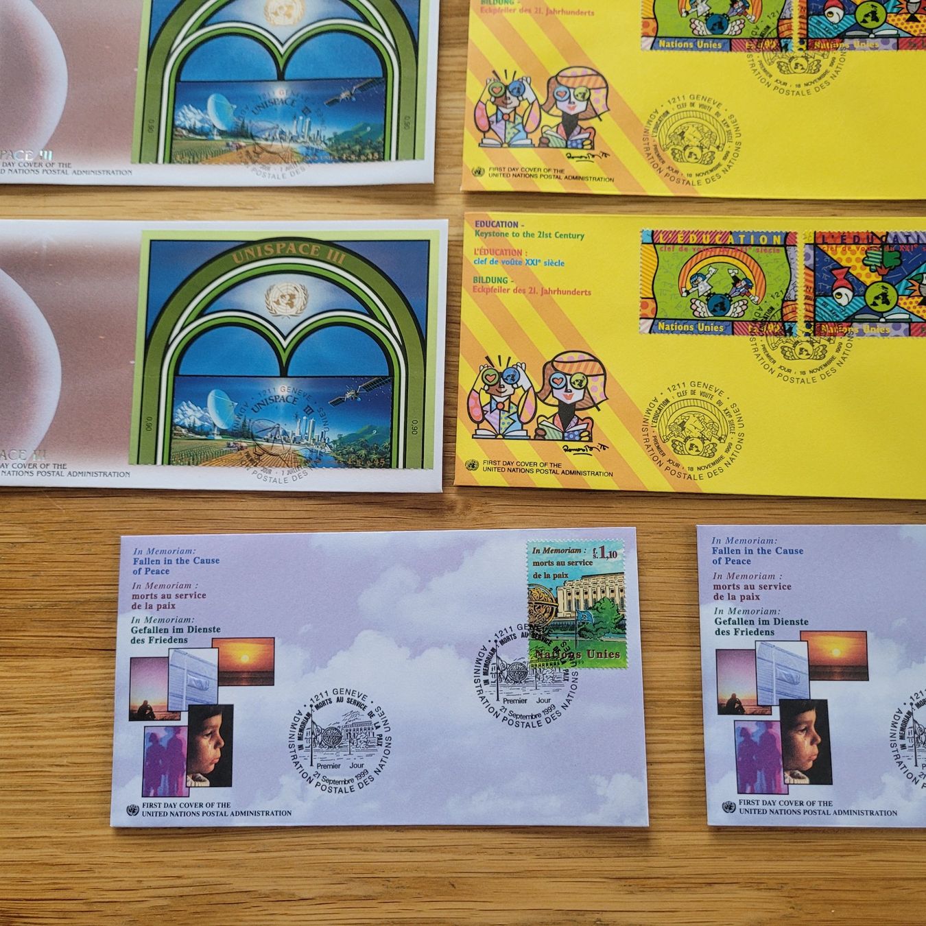 Alle Briefmarken: Los Mit FDC uno ONU – Gebraucht aus Biel/Bienne von Destockweb 3