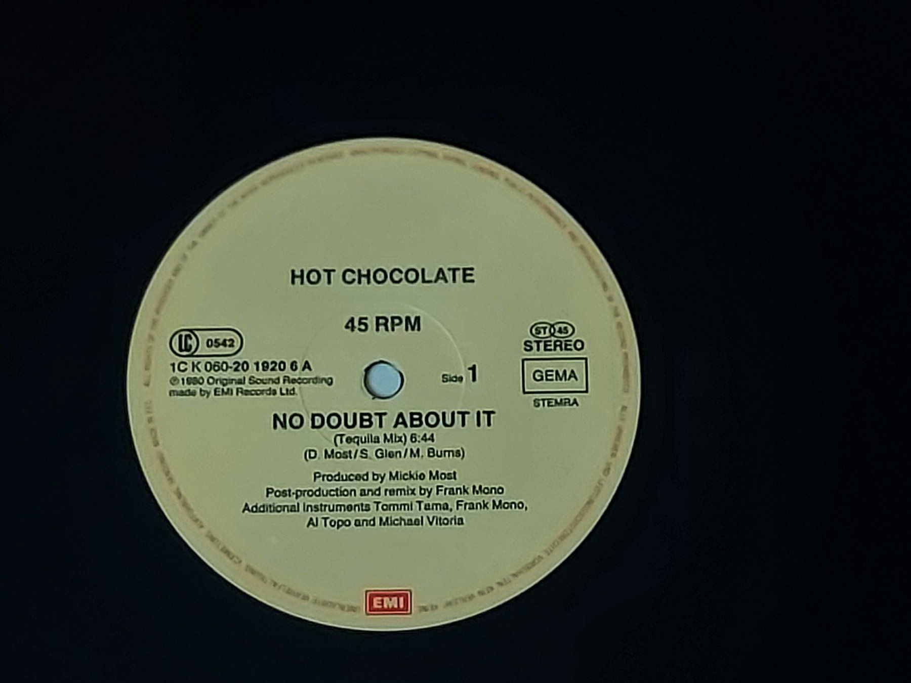 Schallplatten: MAXI - HOT CHOCOLATE - NO DOUBT ABOUT IT – Gebraucht aus Steckborn von Quo7 1