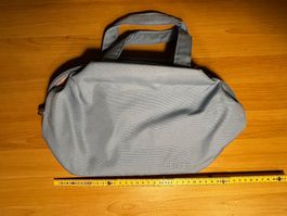 Bree Stofftasche hellblau mit rosa