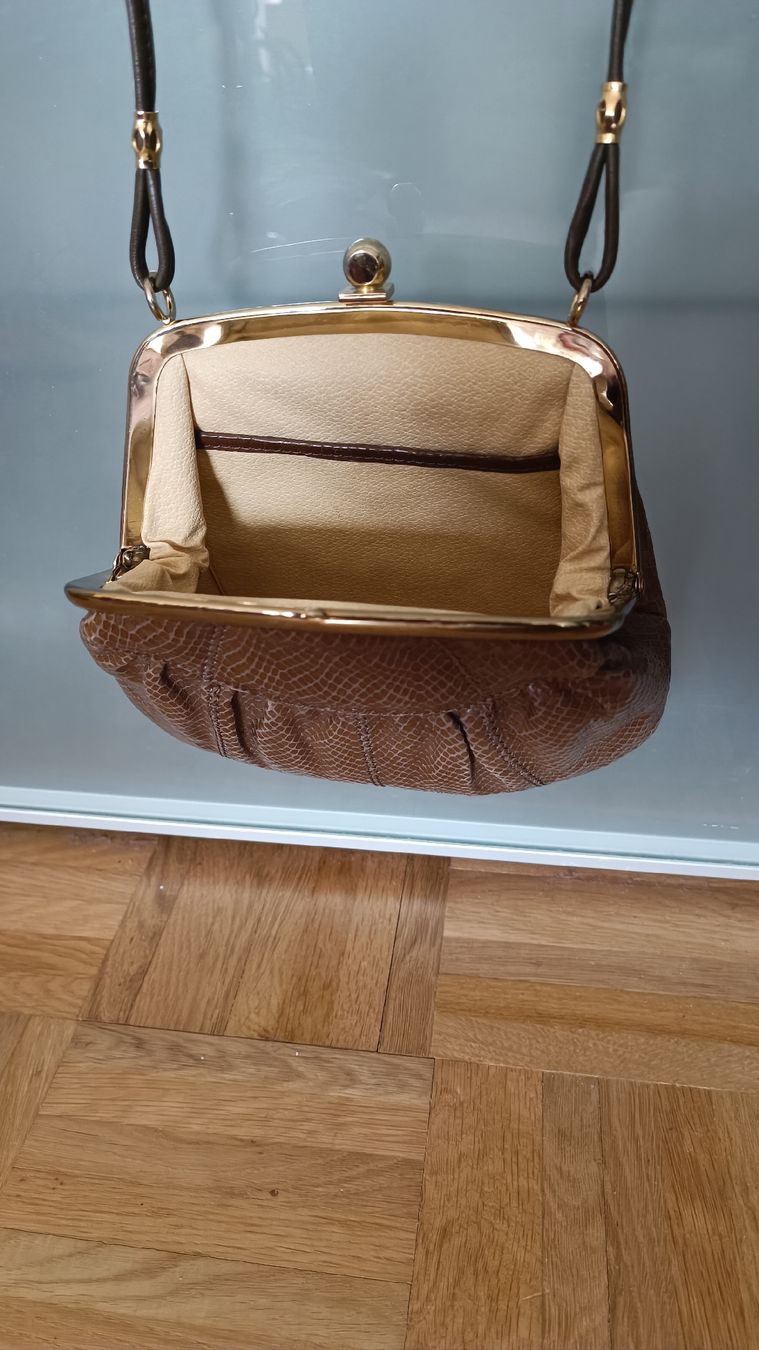 Borse da donna: Handtasche in Schlangenlederoptik, braun – Usato da Baden venduto da zuppel 2
