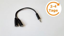 Audiokabel 3.5 mm Stecker 2x Buchse 0.2m