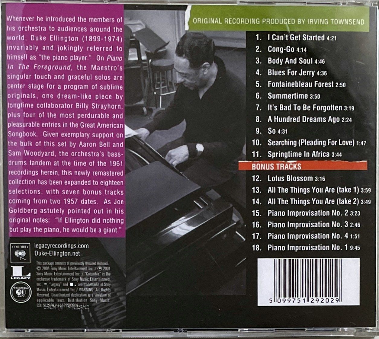 CDs: Duke Ellington - Piano In The Foreground – Gebraucht aus Savagnier von Ne2065 1