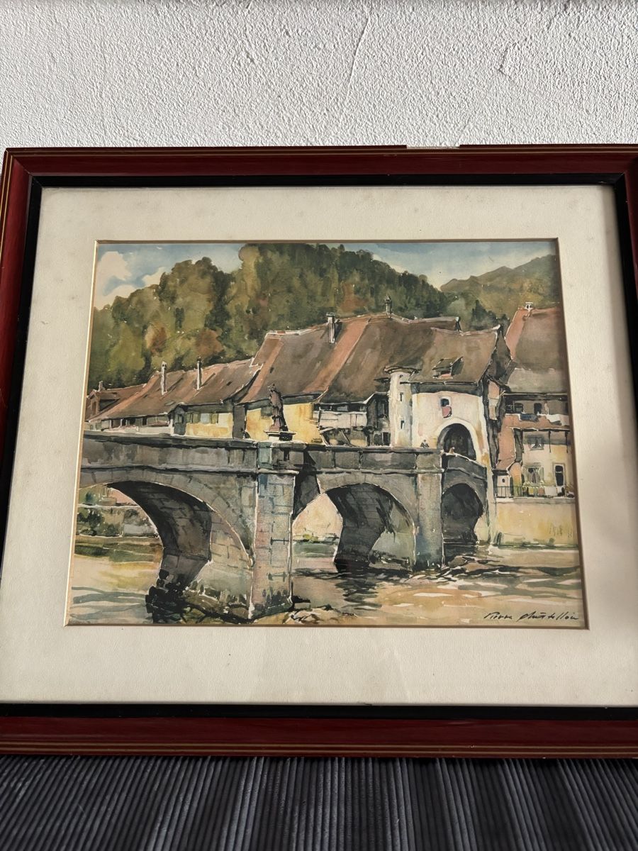 Gemälde: Aquarelle Pierre Châtillon  – Gebraucht aus Estavayer-le-Lac von bde_mc5x