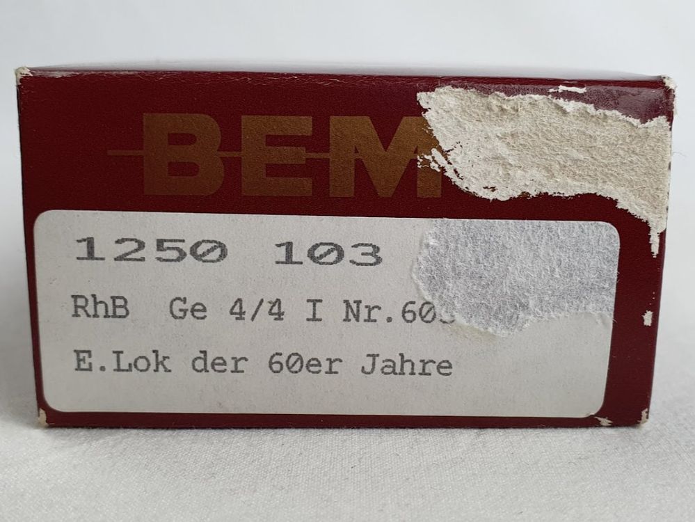 Bemo Modelleisenbahnen: Bemo 1252 115 RhB Ge 4/4 603 "Badus" analog, Ersatzver. – Gebraucht aus Seon von voAllBah 8