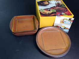 Vintage Toasty Ofenformen mit Unterteller - Top Zustand OVP