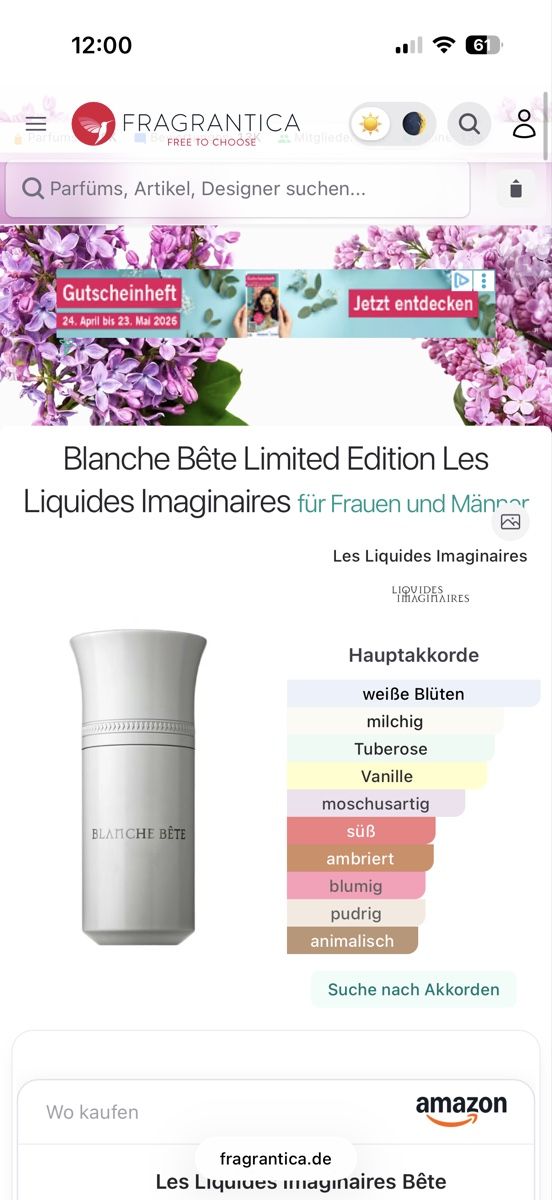 Profumi & Eau de Toilette: Liquides Imaginaires Blanche Bete, 2 ml – Usato da Sursee venduto da nri_g5z8 1