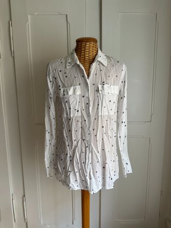 HUNKYDORY - Bluse weiss mit Sternen S