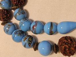 Vintage Tschechien Gablonzer Glas Halskette Collier Handmade