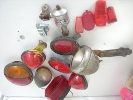 Antik Velolampen +Teile + unbekannte Lampen teile defekt