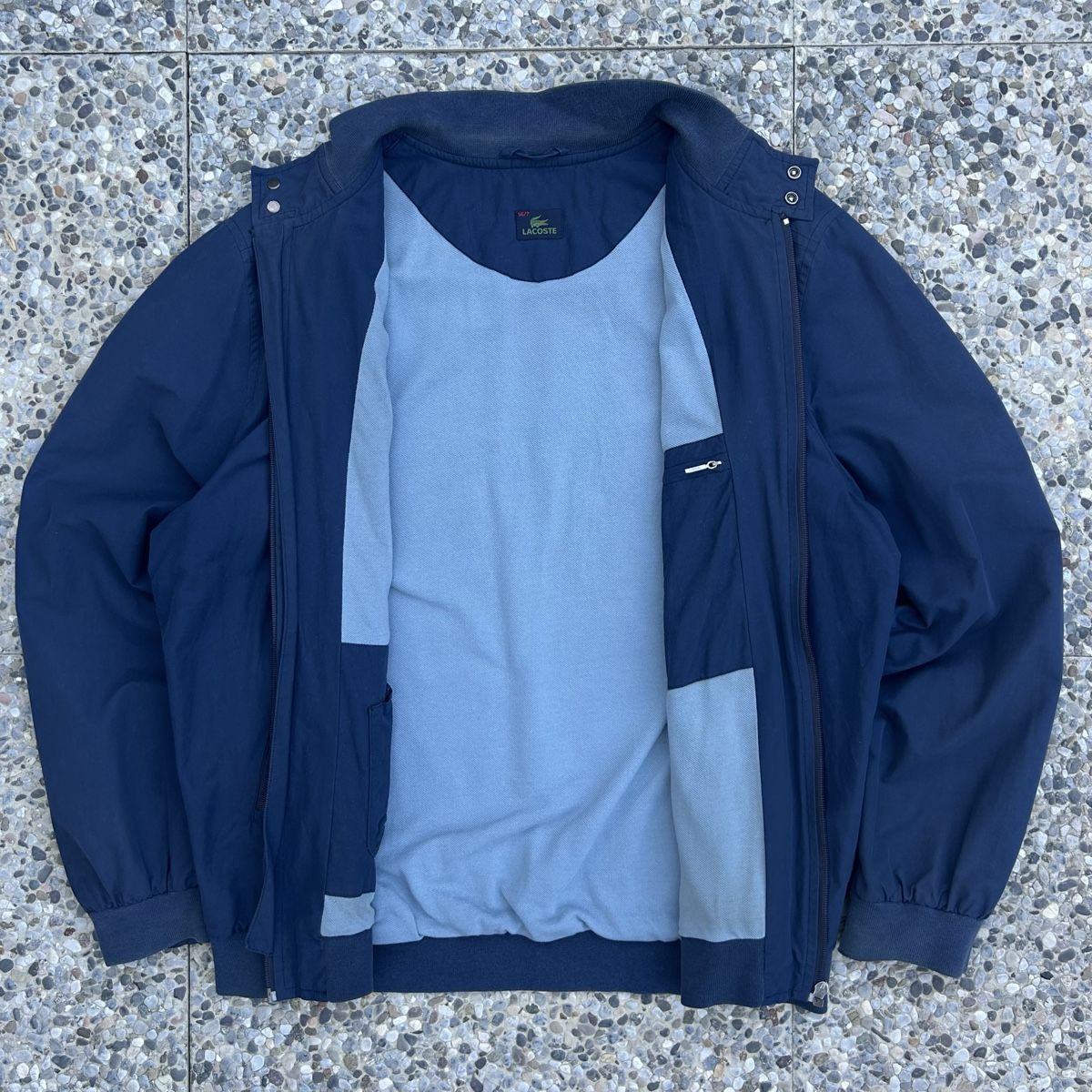 Lacoste Giacche: Vintage Lacoste Harrington blue jacket  – Usato da brent venduto da fukusapes 2