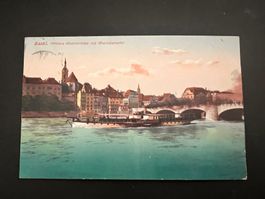 Postkarte Schiffe Basel Rheindampfer1909  (P116)