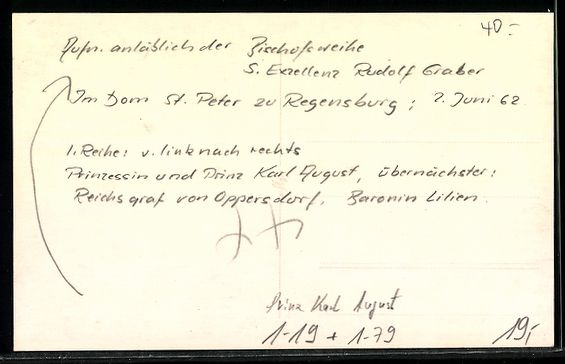 Cartoline postali: Regensburg, Bischofsweihe Rudolf Graber  – Usato da Berlin venduto da bartko-reher 1