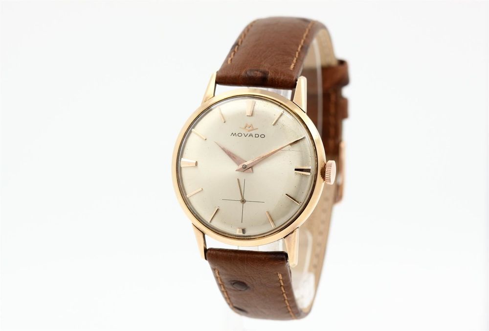 18k Movado Uhr Gold Movado Ermeto Travel Clock Solid 18K Yellow