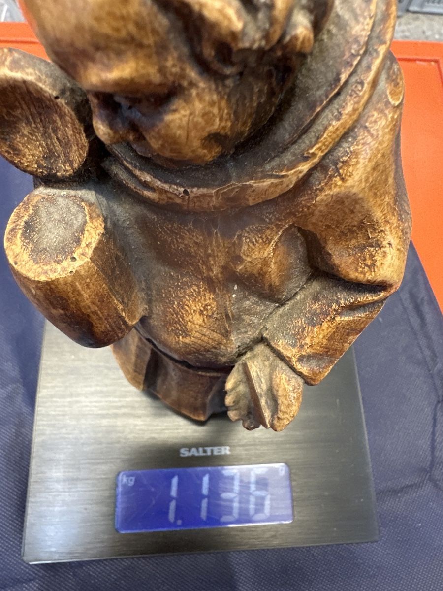 Statuette: Holzfigur Mönch, Holzstatue, Geschenkidee – Usato da Frümsen venduto da Katzen0 3