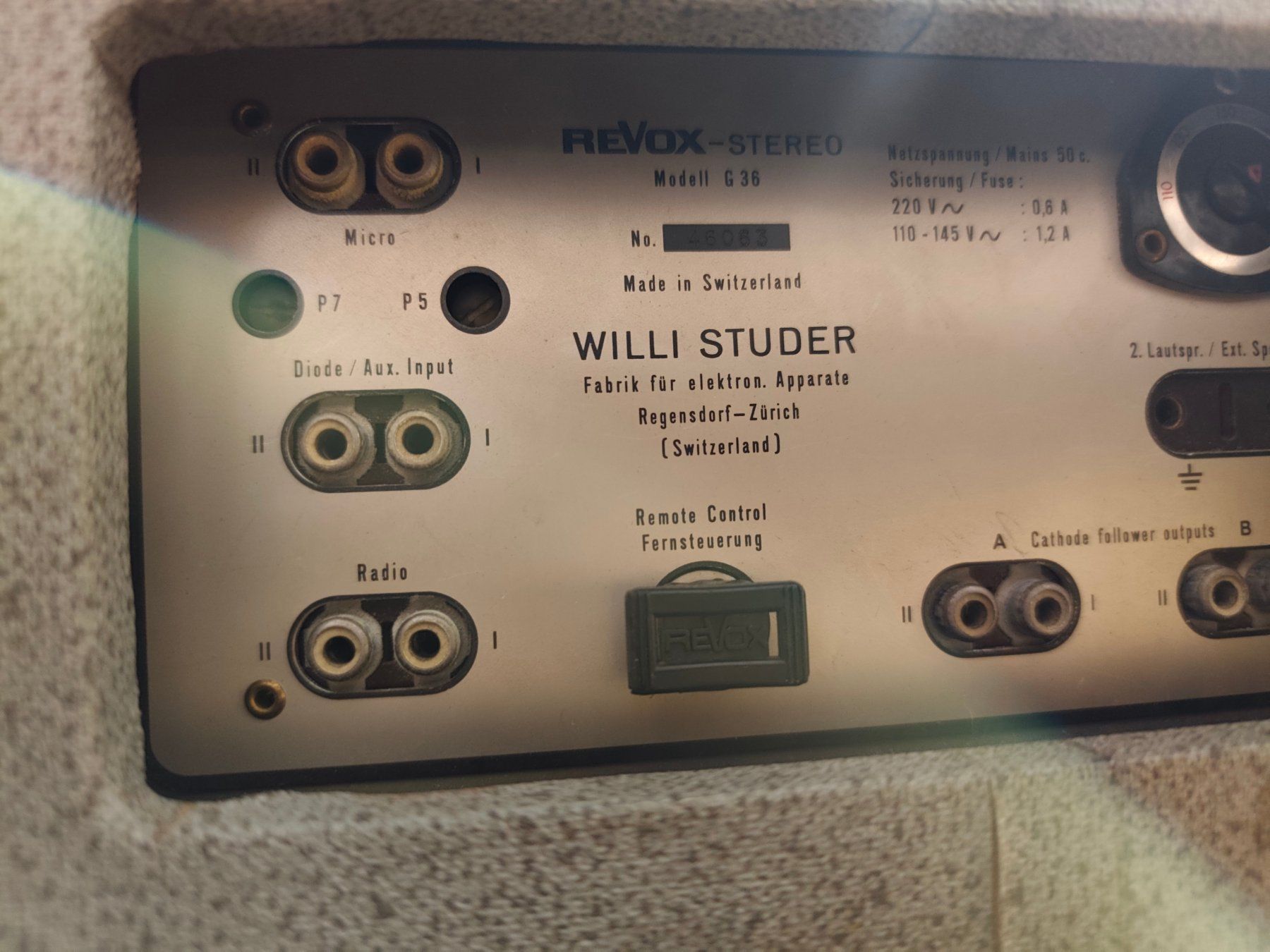 Studer Apparecchi a nastro: Studer Revox G36 – Usato da Bern venduto da Buybest24 5