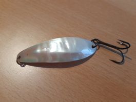 Alte antike vintage Lemax Perlmuttspange Länge 78mm