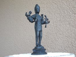 21 cm Asiatische Bronze Skulptur Figur *GÖTTIN DURGA* Indien