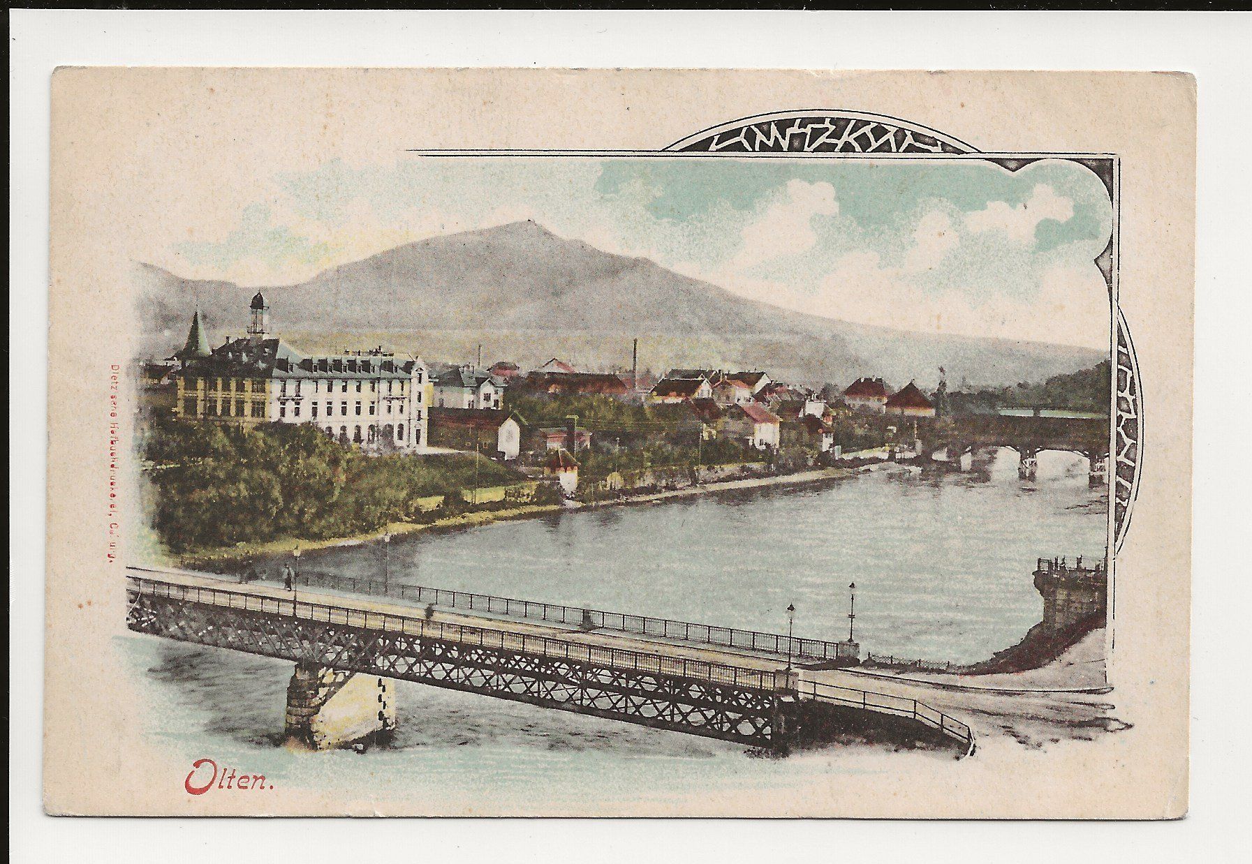Ansichtskarten: AK ca.1900 Olten mit Brücke – Gebraucht aus Greifensee von 315WDO
