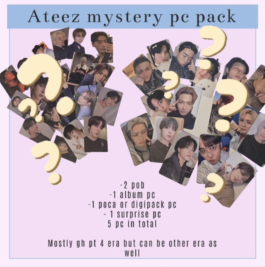 Carte collezionabili: Ateez mystery photocards pack – Usato da Vevey venduto da Shelovesyu._.u