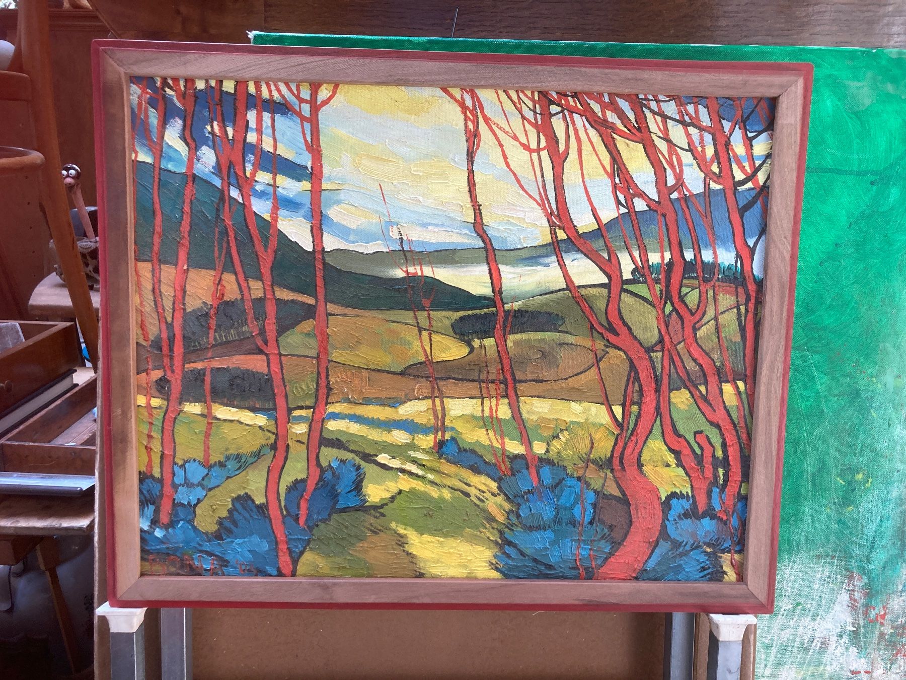 Gemälde: Landschaft auf Leinwand – Gebraucht aus zürich von papalapa