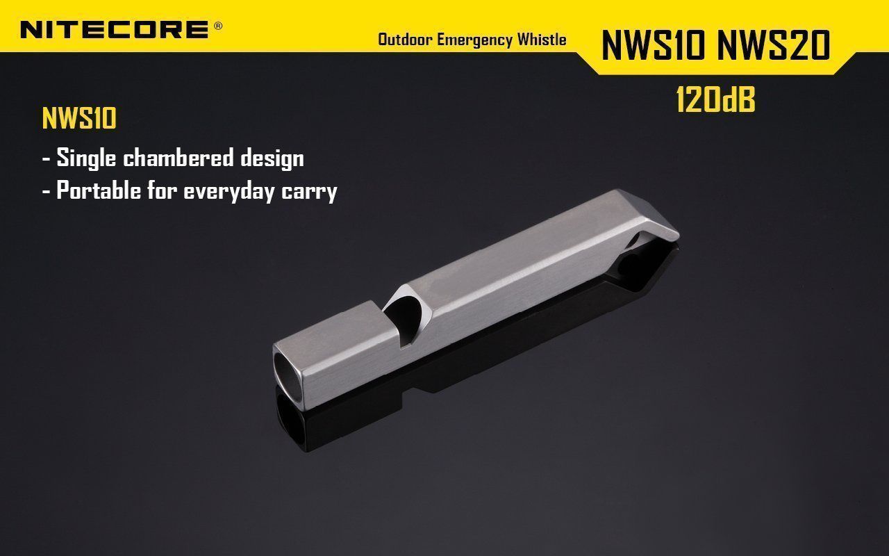 Pipe & Accessori: Signalpfeife NiteCore NWS10 aus Titan – Nuovo e nell'imballaggio originale da Grüningen venduto da Prolumin 1