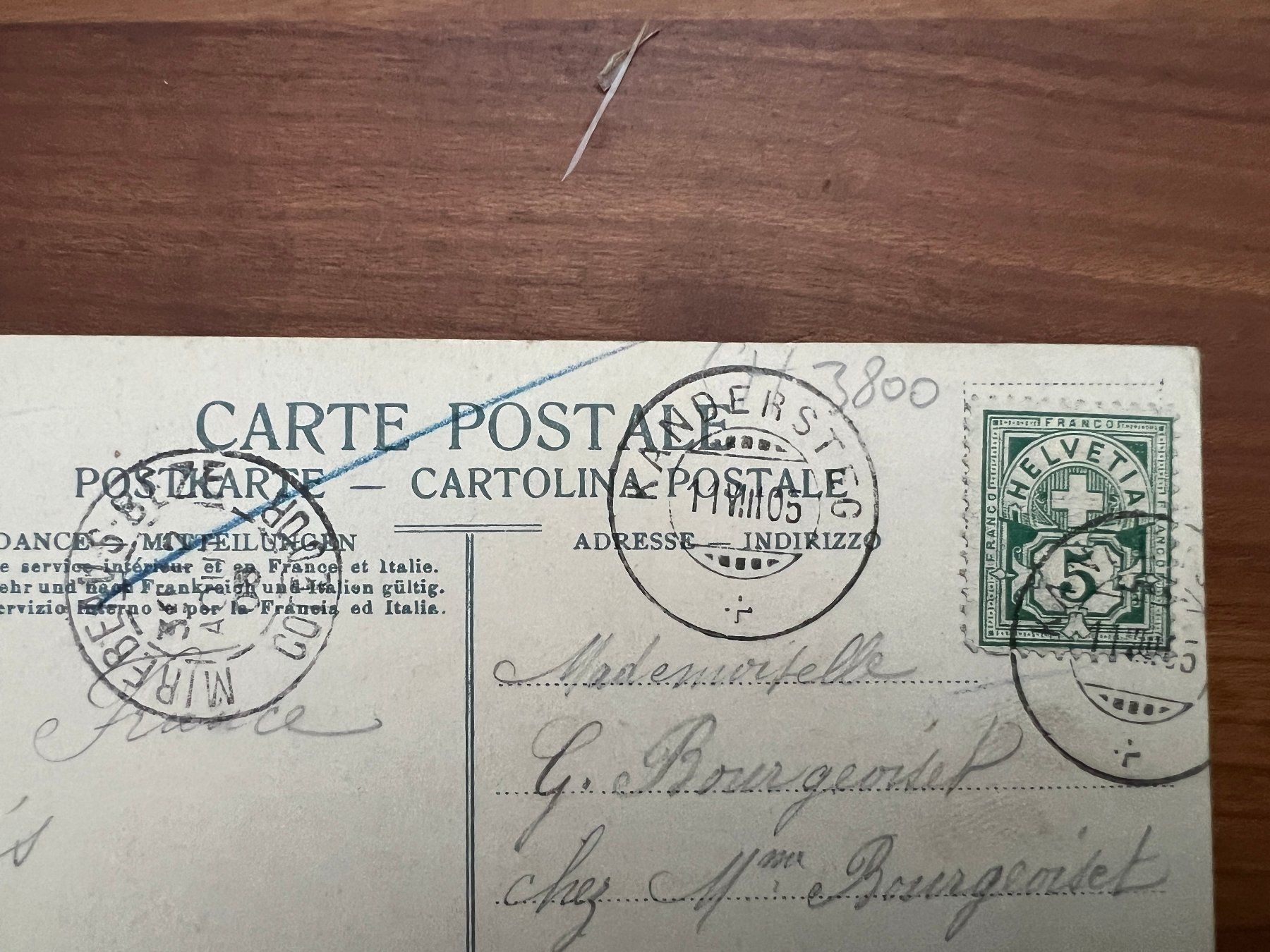 Cartoline postali: AK  1905 Interlaken  (G2527) – Usato da Hinwil venduto da Sidi4 1