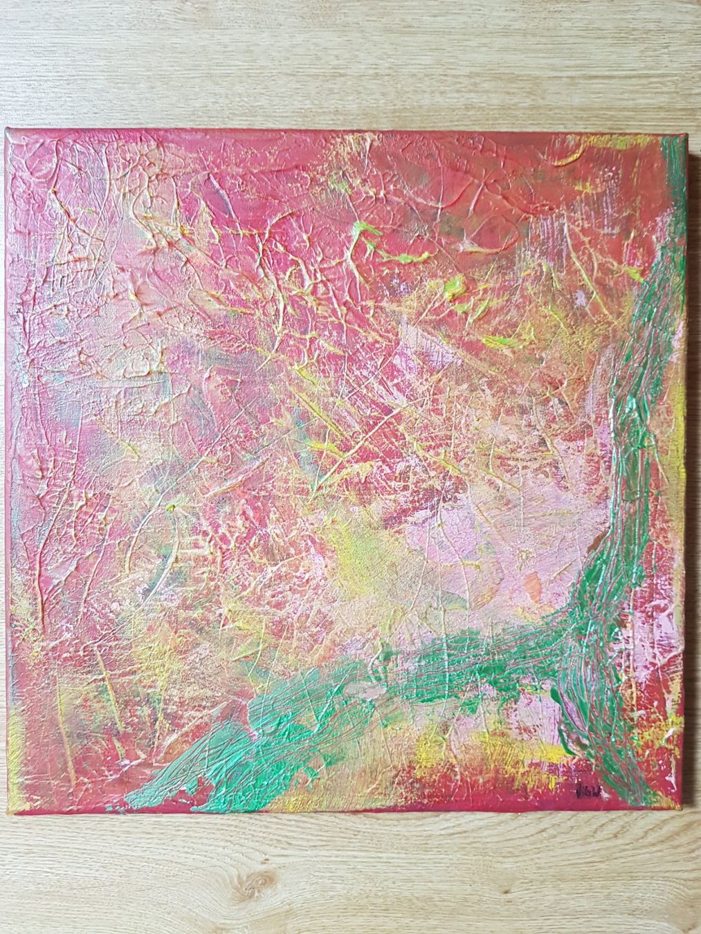 Dipinti: Painting: "The thought process", 40 x 40 cm canvas frame – Nuovo e nell'imballaggio originale da Turbenthal venduto da viw_48fr