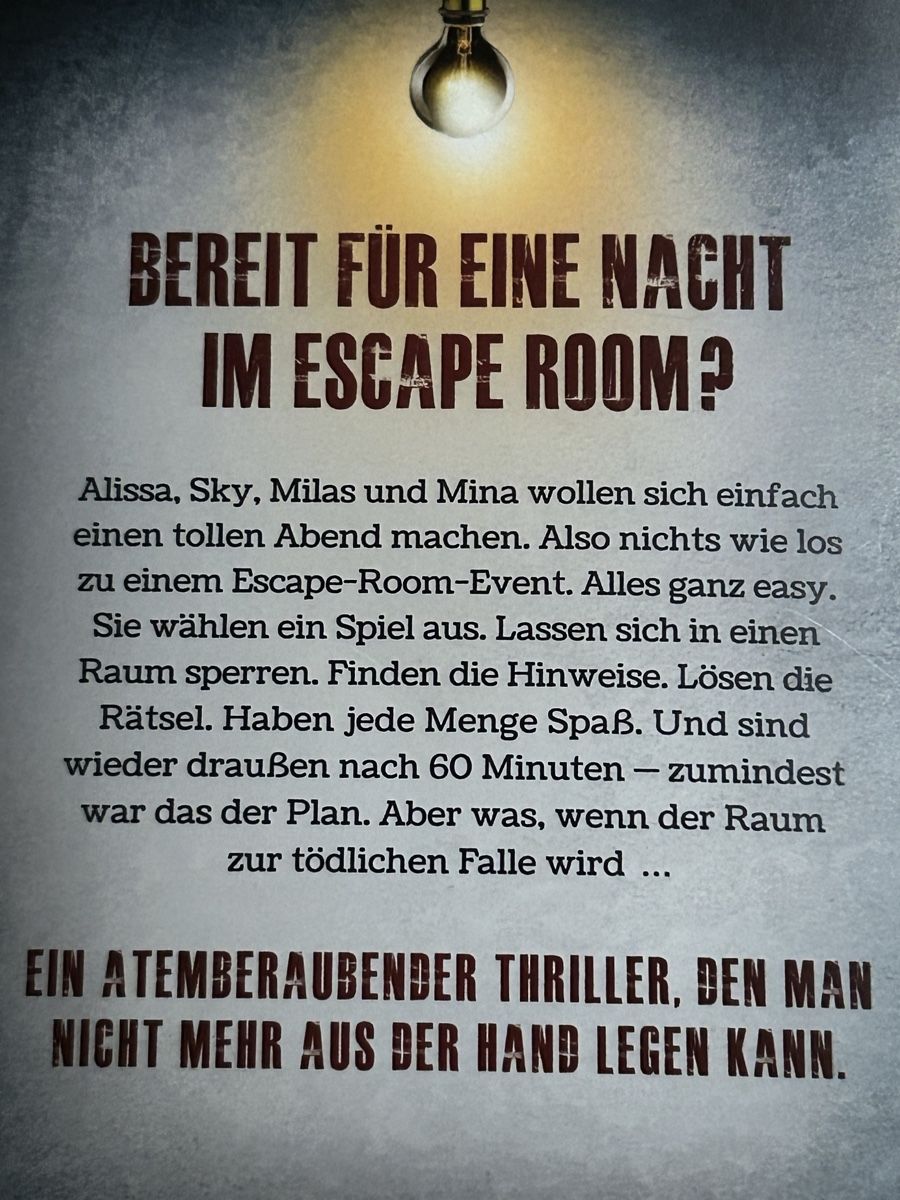 Libri: Buch: Escaoe Room – Usato da Adliswil venduto da Hampa3 1