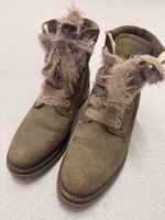 Tamaris Schnürstiefel gefüttert oliv Grösse 38 gebraucht