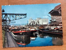 AK Basel. Rheinhafen 1958