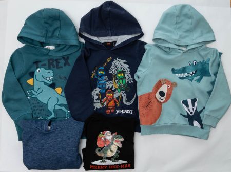 5x Pullover/Sweatshirt für Junge mit Dino Gr.110 - 5 Jahre