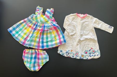 Catimini Mayoral Girl Summer Dress Bundle, 9 Months