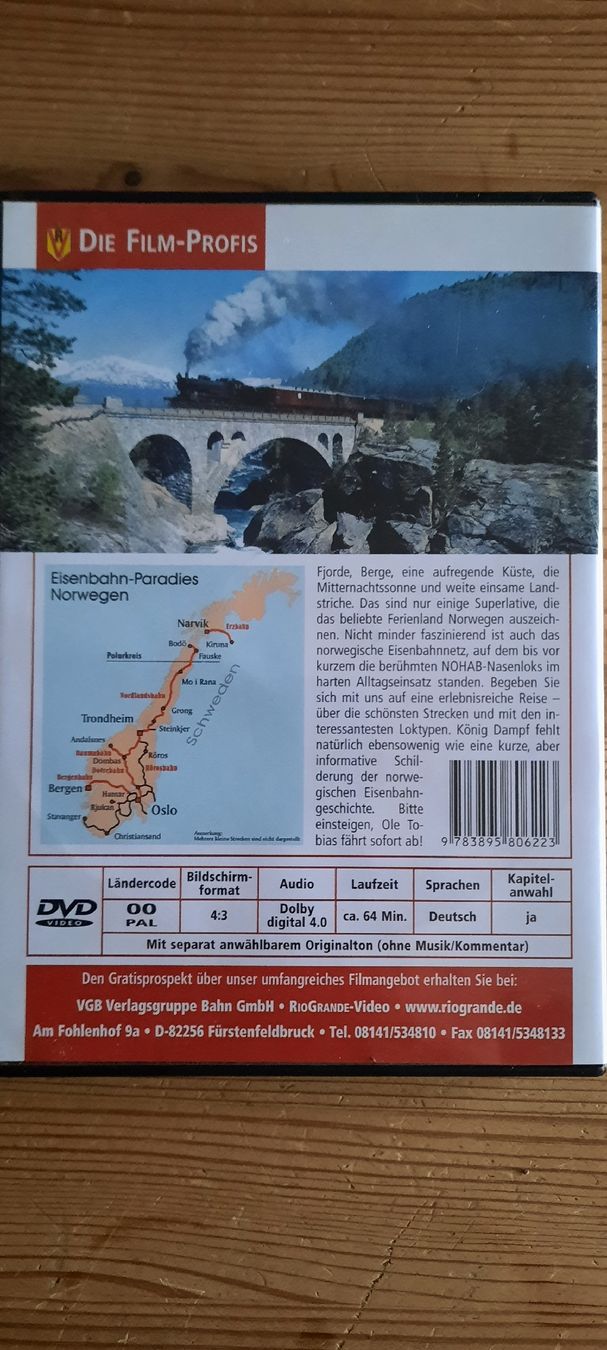Tutti i DVDs: DVD Eisenbahnparadies Norwegen RioGrande. – Usato da Konolfingen venduto da the_5fqm 1