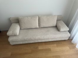 Sofabett beige Cordstoff top Zustand