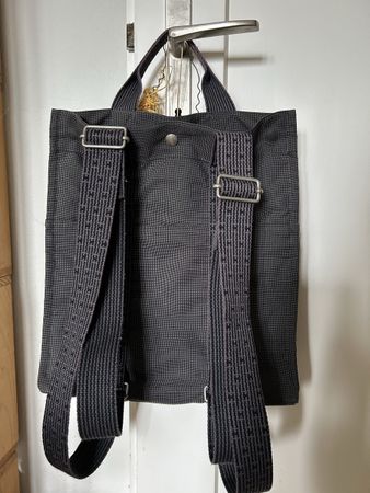 Hermès Backpack, Grey Fabric, Excellent Condition!