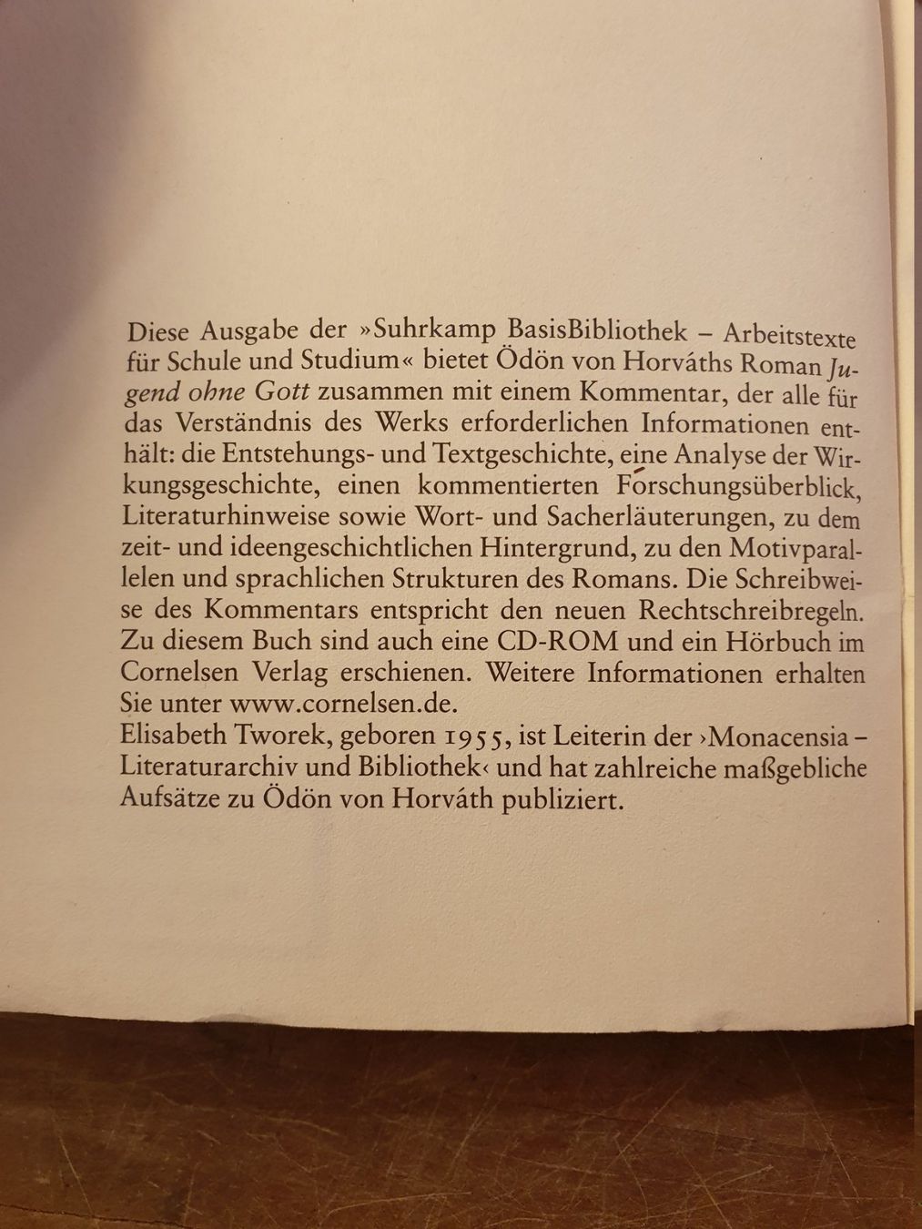 Libri: Jugend ohne Gott - Ödön von Horvath – Usato da Zürich venduto da loosebone 1