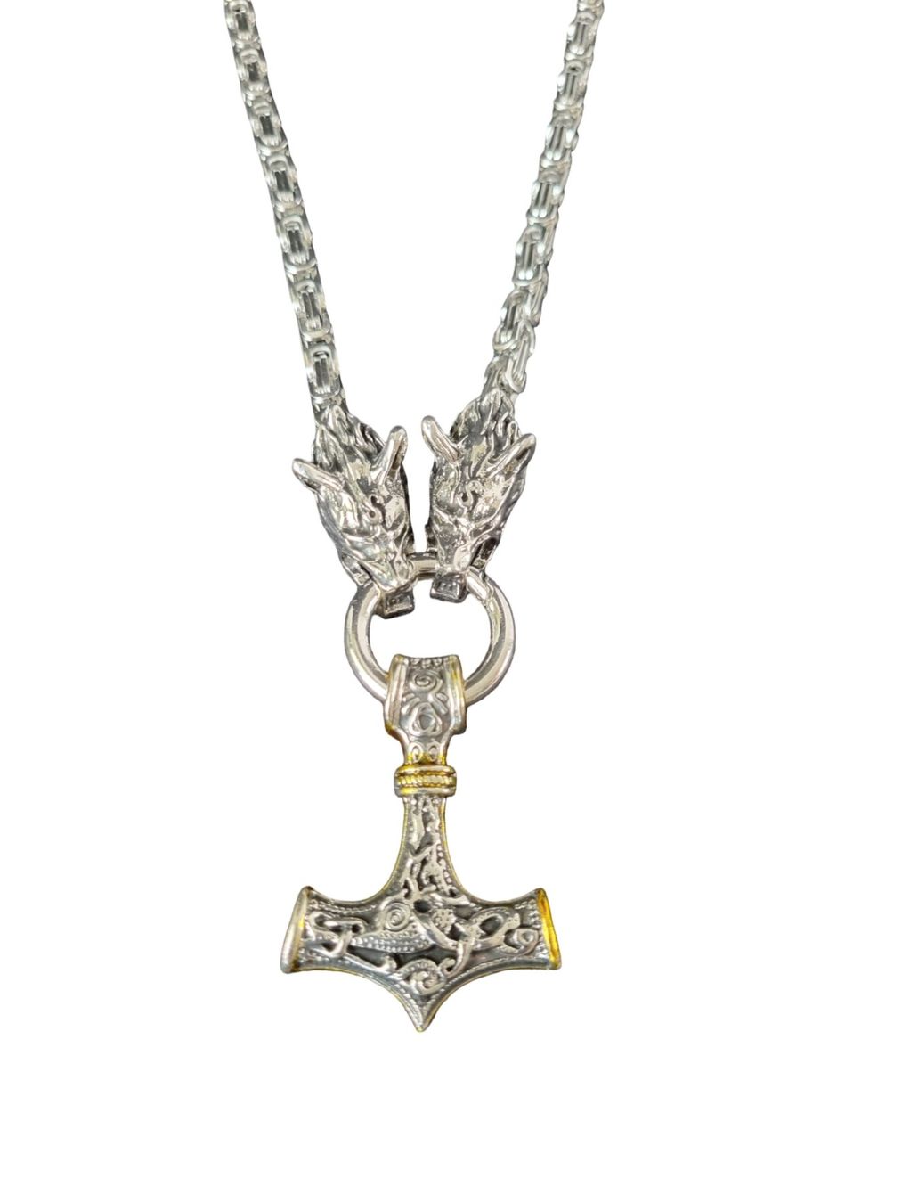 Catenine: Wikinger Mjolnir Wolfskopf-Halskette – Usato da Wangen b. Olten venduto da Restwert_Wangen 2