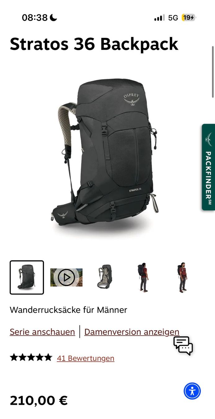 Osprey Zaini: Osprey Stratos 36 Rucksack – Nuovo (secondo la descrizione) da Solothurn venduto da J_93 4