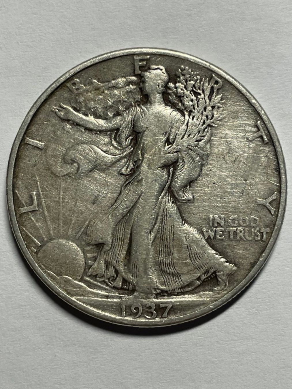 Tutti le monete: (57) Walking Liberty Half Dollar USA 1937 – Usato da Aesch BL venduto da masmusgo