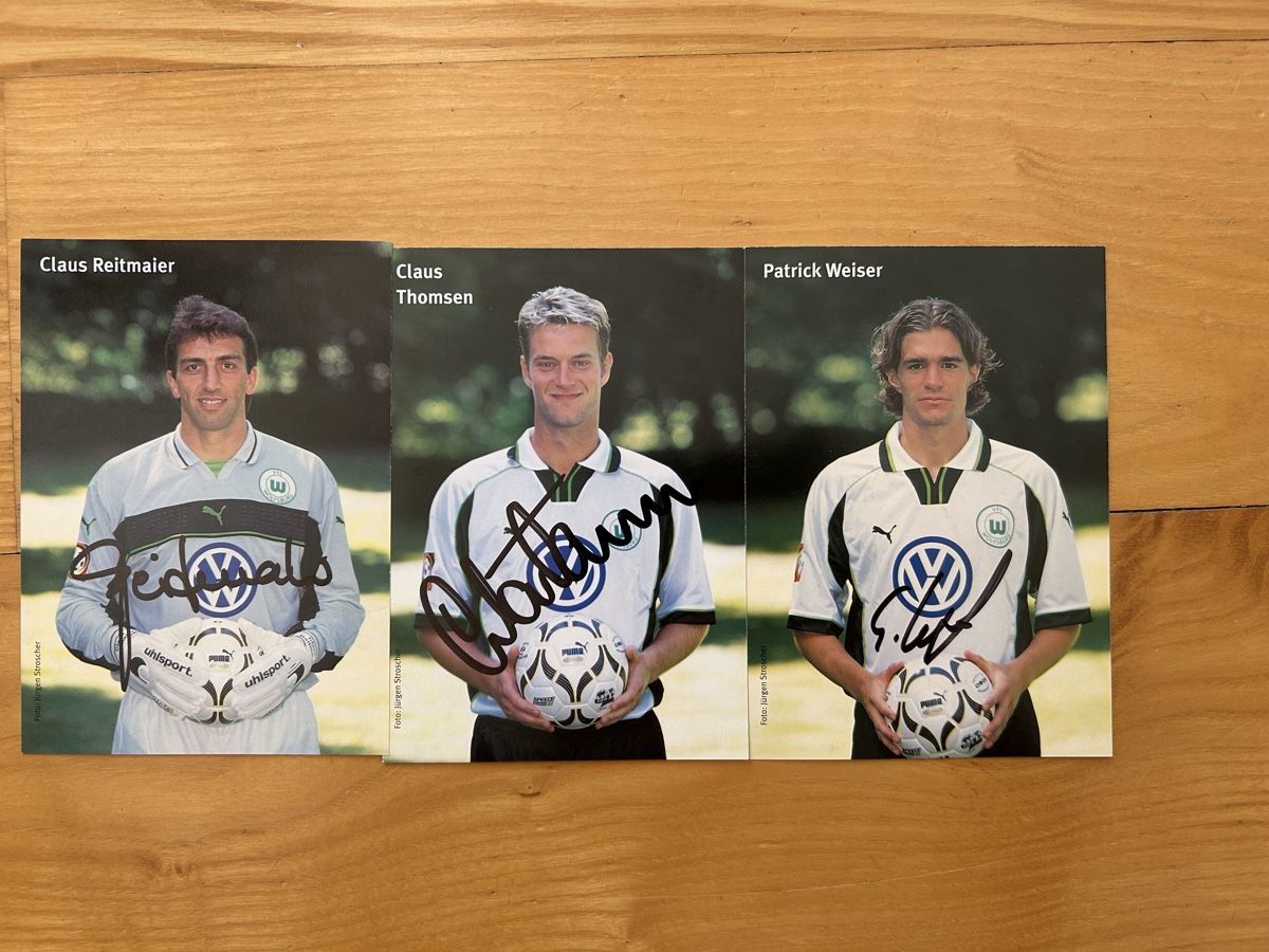 Autografi: 3 VFL Wolfsburg Autogrammkarten – Usato da Oberwil-Lieli venduto da dan-1987