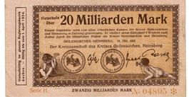Geilenkirchen 20 Mrd.Mark Serie H 15.10.1923 SS++-VZ